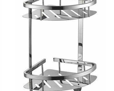 RG10 - Rổ góc phòng tắm 2 tầng inox 304, size 23 x 23cm